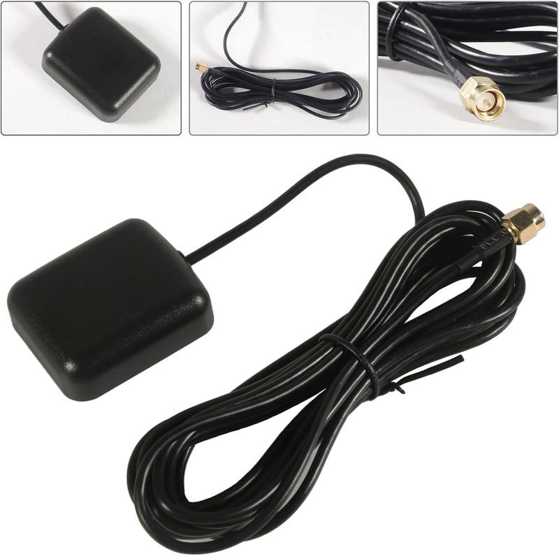 AEDIKO GPS Navigation Antenna with SMA Male Connector Vehicle Waterproof Active GPS Antenna for Car Stereo Head Unit GPS Navigation System Module Truck Marine Boat GPS Tracker - Image 3
